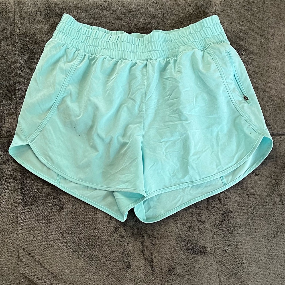 CRZ YOGA Aqua Blue Athletic Shorts